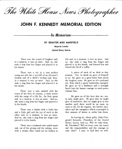 JFK Memorial Newsletter